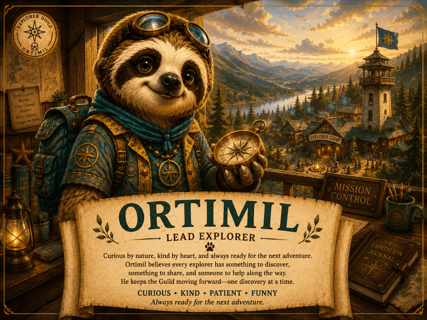 Ortimil Expedition Headquarters overlooking the virtual world